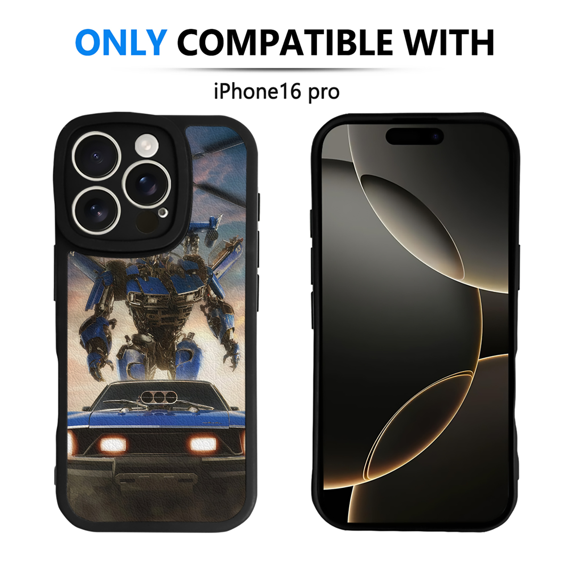 （画像用） Transformers トランスフォーマー 【iPhone 16シリーズ対応】シリコンスマホケース（レザー調） 材質：シリコン